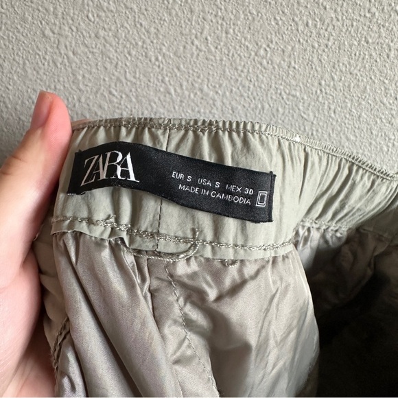 Zara Sage Tan Insulated Snow Cargo Pants Small - Picture 9 of 16